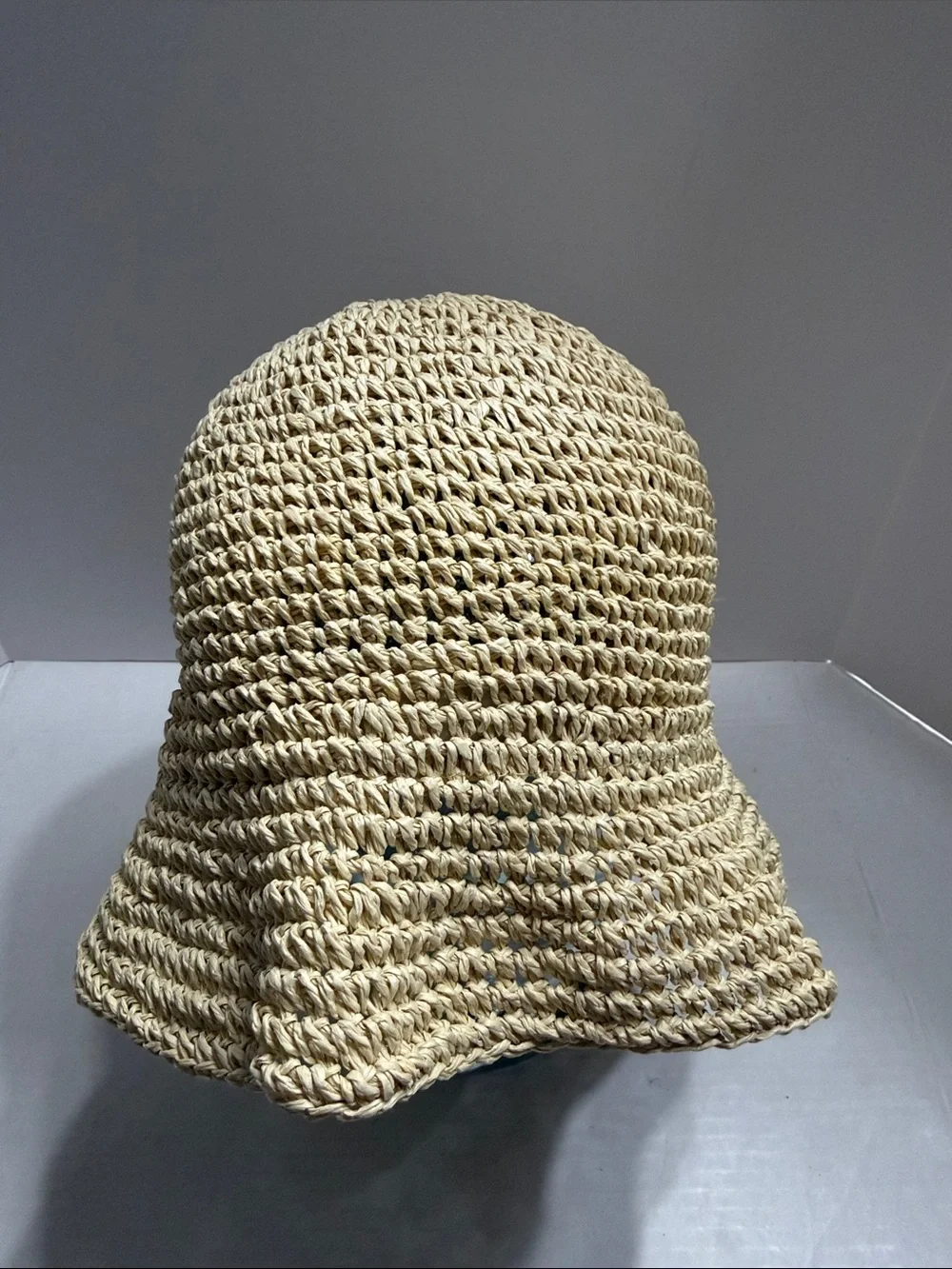Woven Straw Bucket Hat - Yellow